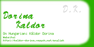 dorina kaldor business card